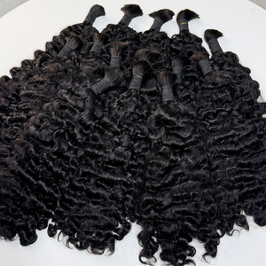 Cabello Humano Rizado Natural a Granel Sin Trama, Rizos Suaves y Elásticos para Trenzas Boho, Colección para Negocios de Peluquería - Product Image 6