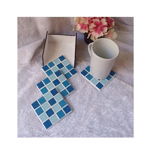 Sous-verres décoratifs en mosaïque de table de conception antique de forme carrée pour boissons chaudes et froides Dessous de verre en mosaïque faits à la main durables - Product Image 5