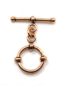 Fermoir Bali 17X26mm à bascule en cuivre oxydé plaqué argent sterling plaqué or 18 carats B576 - Product Image 2