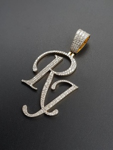 Pendentifs numérotés en moissanite VVS sur mesure, bijoux fins plaqués or, style hip-hop, pour rappeurs, idéaux pour les cadeaux aux meilleurs prix - Product Image 2