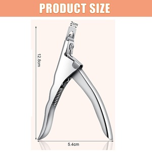 Cortador de puntas acrílicas profesional, cortaúñas y herramientas Recortador de puntas falsas Acero inoxidable - Product Image 5