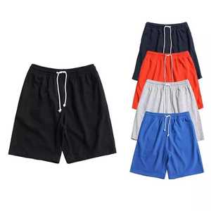 Shorts de sport et de course en polyester à séchage rapide, respirants, unis, style urbain, pour la gym et le fitness, avec taille élastique - Product Image 1
