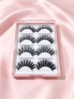 Faux cils complets faits main en marque privée, en vison synthétique doux et moelleux, avec emballage personnalisé, vente en gros depuis l'usine chinoise