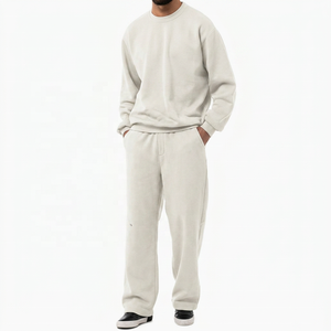 Men's <b>Black</b> Cotton Heavyweight Eco-Friendly Tracksuit Hooded Sweatshirt Full Length <b>Joggers</b> Regular Fit Solid Color Side Winter - Product Image 6