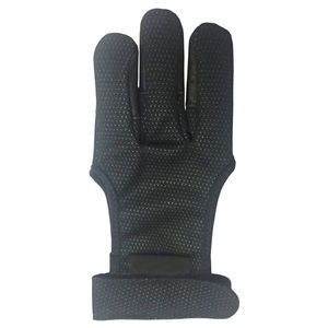 Guantes de Tiro con Arco de Cuero Vacuno de Tres Dedos, Guantes Deportivos Duraderos para Práctica de Tiro con Arco y Entrenamiento de Tiro con Arco al Aire Libre - Product Image 1