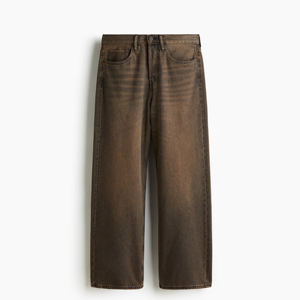 Jeans coupe droite faciles à porter pour hommes et femmes Bas en denim décontractés Look vintage Confortable à porter au quotidien - Product Image 2