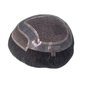 Peluca de Cabello Humano Virgen Remy Indio, Tupé con Ondas Naturales, Trama Única para Prótesis Capilares de Encaje - Product Image 1