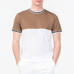 Meilleure qualité Original qualité à manches courtes Ringer imprimé T-Shirt hommes 100% coton Hip Hop Style surdimensionné Ringer hommes T-shirts - Product Image 1