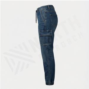 Pantalons pour femmes, pantalons décontractés, logo personnalisé, cargo, boyfriend, denim, jambes larges, jeans, couleur personnalisée, coton respirant, vêtements élégants - Product Image 3