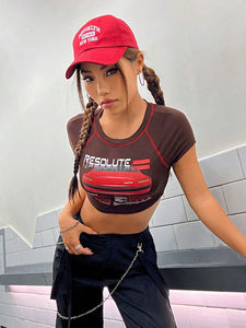 Crop tops d'été pour femmes en gros, personnalisables avec logo, en coton respirant, séchage rapide, décontractés, de haute qualité, avec couleur personnalisée - Product Image 3