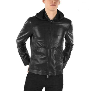 New Custom Design Men's <b>Sheep</b> <b>Skin</b> Motorcycle <b>Jacket</b> Solid Color Stand Front Waterproof Windproof Breathable Eco-Friendly High - Product Image 5