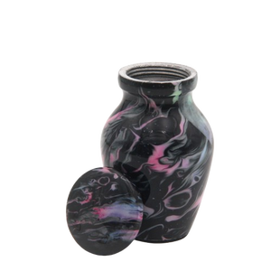 Mini Urnas Clásicas de Metal (Latón/Aluminio) Negras y Rosas para Cenizas Funerarias, Recuerdo Antiguo - Product Image 2