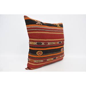 Multicolor Vintage Woven Kilim Wool Pillow 28x28 Inch Luxury Decorative <b>Cushion</b> Fluffy <b>Leaves</b> Pattern Non-Slip Eco-Friendly - Product Image 3