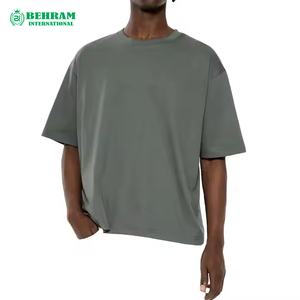 เสื้อยืดทรงบ็อกซี่ ครอป แอซิดวอช ผ้าฝ้าย 100% สำหรับผู้ชาย ทรงหลวม คอกลม สตรีทแวร์ โอเวอร์ไซส์ เป็นมิตรกับสิ่งแวดล้อม ระบายอากาศได้ดี - Product Image 5