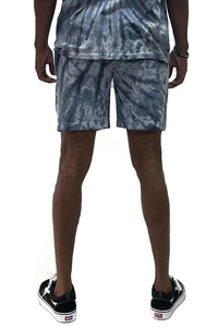 Short de plage Cool Look pour homme avec motifs Tie-Dye vibrants et ceinture élastique confortable - Product Image 2