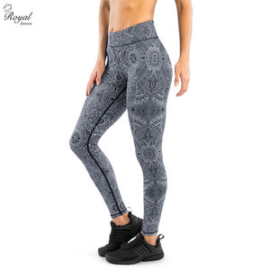 Vente en gros de leggings de sport respirants taille moyenne en spandex/polyester avec conception sans couture de levage des fesses pour le yoga et le fitness - Product Image 2