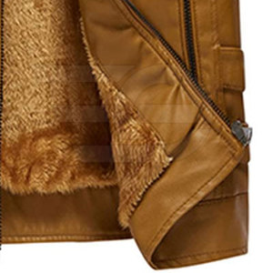 Chaqueta de Cuero para Hombre, Estilo Urbano Clásico, Ropa de Invierno, Prenda de Cuero Resistente, Moda Urbana - Product Image 6