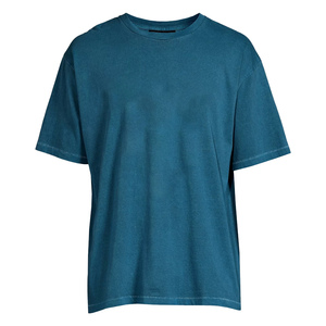 T-shirt décontracté streetwear personnalisé grande taille pour homme, en coton biologique respirant et épais, design vierge, usine OEM du Bangladesh, 100% coton - Product Image 4
