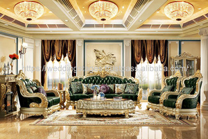 Ensemble de canapé 5 places de style français personnalisé pour le salon Ensembles de meubles de canapé au design turc Canapés de salon de luxe en bois de teck - Product Image 3