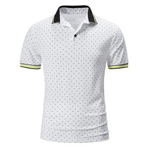 Quality Men's Polo <b>Shirt</b> with O-Neck Collar 100% Cotton Formal Style Short Sleeves Oversized Polos for Work - Product Image 1