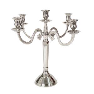 Bougeoir en aluminium à 4 verres de finition antique pour la conception de la maison Bougeoir de Noël en cristal décoratif pour le sol du jardin - Product Image 5