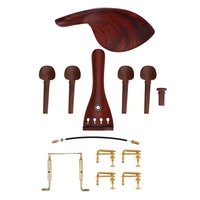 Rosewood Violin 4/4 Fittings Set Tailpiece Endpin Tuners Chin Rest Gut Parts Accessories MA International Performance Best Price
