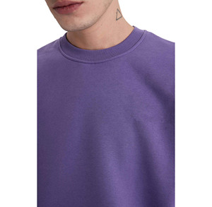 Sudadera de lana de algodón 100% personalizada para hombre, cuello redondo, manga larga, diseño novedoso para la temporada de invierno, colocación del logotipo frontal, patrón sólido - Product Image 4
