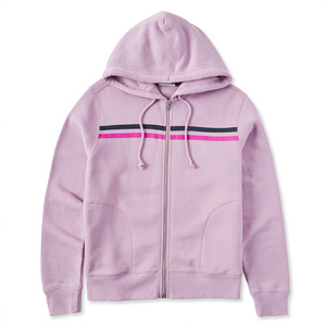 Sudadera con capucha larga personalizada para mujer, cremallera completa, proveedor OEM, suave, transpirable, tela lavada a la piedra, impresión frontal, opciones de etiqueta privada - Product Image 4