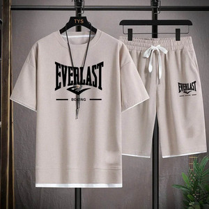 Sudadera Camiseta Conjunto corto Chándal Ropa de verano Pieza 2 Camiseta de sudor y pantalones cortos Conjunto para hombres FIGHTER BRO - Product Image 4
