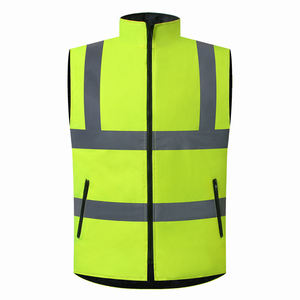 Vêtement de travail haute visibilité, veste de sécurité sans manches avec bande réfléchissante pour les travailleurs du bâtiment et les travailleurs en extérieur - Product Image 3