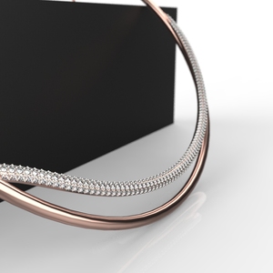 Collana con nodo Tiffany in argento rosa argento Sterling Avarta gioielli - Product Image 4