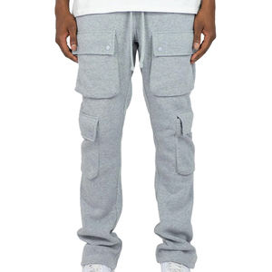 Pantalones Deportivos Casuales de Invierno para Hombre, Servicio OEM al por Mayor, Ecológicos, 100% Algodón, Felpa, Cintura Elástica con Cordones - Product Image 4