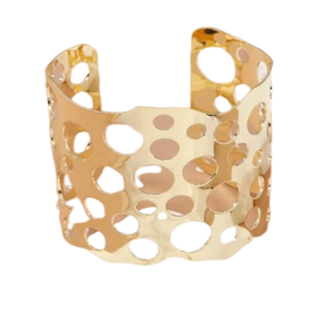 Brazalete de latón y cuentas para mujer, diseño texturizado dorado, hecho a mano, joyería personalizada, celebración de abril de 2026, para Damas de Dominica, Argentina - Product Image 1