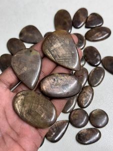 Cabochon de saphir jaune naturel de haute qualité AAA, pierre précieuse de jaspe vert, prix de gros doré pour les propriétés curatives - Product Image 2