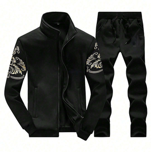 Primavera otoño hombres conjuntos deportivos de moda marca de moda chaqueta de béisbol para hombres + Pantalones ropa deportiva chándales de manga larga Conjunto masculino - Product Image 1