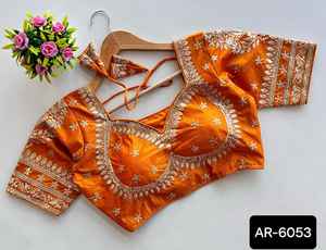 Indian Wedding Wear Heavy Embroidery and Sequence Work Ready Made <b>Blouse</b> for Lehenga Choli and Traditional Wear Heavy <b>Saree</b> - Product Image 5