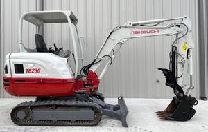 LIVRAISON GRATUITE Mini-excavatrice TAKEUCHI TB230 24HP Moteur diesel à cabine ouverte homologué EPA CE Hydraulique auxiliaire 2 vitesses Plc. - Product Image 5
