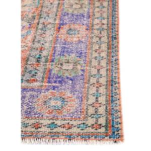 Tapis en laine noués à la main de grande taille, style vintage, motif médaillon rouge et orange, pour salon ou couloir - Pae-2682 - Product Image 4