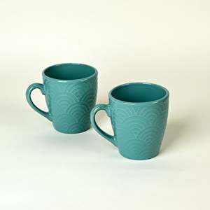 Juego de 2 Tazas de Café de Cerámica Hechas a Mano con Diseño Simple, Tapa de Espuma Marina, Aptas para Microondas y Lavavajillas, Estilo Moderno, Tazas de Madera para Té - Product Image 3