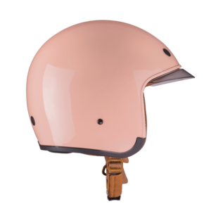 หมวกกันน็อค Royal Open Face สีชมพู วัสดุ ABS พร้อมแผ่นปิดหน้าใส ระบบปลดเร็ว - Product Image 4