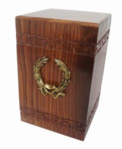 WOODEN <b>CASKET</b> CREMATION URN <b>for</b> HUMAN <b>ASHES</b>, WOODEN <b>CASKET</b> URN - Product Image 3