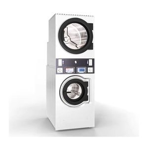 Lavadora y Secadora Comercial Apilable de 15 kg, Sistema de Lavandería Suspendido que Ahorra Espacio: Su Solución para Lavanderías Comerciales Compactas - Product Image 1