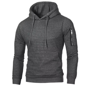 Sudadera con capucha de algodón 100% para hombre, cómoda, transpirable, de Color sólido, informal, básica para primavera e invierno, cuello con capucha para hombre, teñido liso - Product Image 4