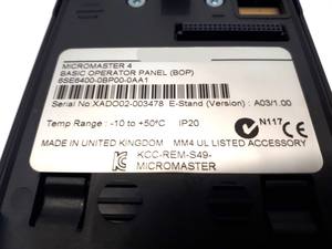 Nouveau produit 6SE6400-0BE00-0AA1 Panneau opérateur de base - Product Image 3