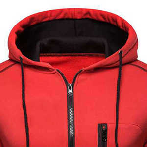 Nouveautés Sweat à capuche zippé respirant sur mesure pour hommes Street Wear Top qualité 100% coton Sweat à capuche et sweat-shirts - Product Image 2