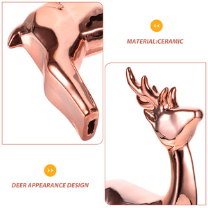 Escultura de Reno electrochapada de cobre, objeto de exhibición para decoración del hogar y jardín, estatuilla de Reno de Navidad, estatua de jardín - Product Image 2