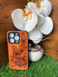 New Arrival Stylish Hand Tooled Leather <b>Phone</b> Case Personalized Vintage Luxury High Quality <b>Phone</b> 14 Pro/15 Pro <b>Mobile</b> <b>Covers</b> - Product Image 5