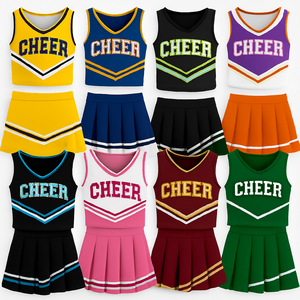Uniformes de cheerleading, logo personnalisé, ensemble deux pièces, vêtements d'équipe de performance, vente en gros de vêtements de sport, OEM - Product Image 4