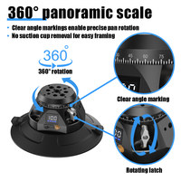 Soporte de Cámara con Ventosa de Rotación 360° de Aleación de Aluminio y Silicona de Alta Calidad, Silencioso y Antivibraciones para Coche y Exteriores