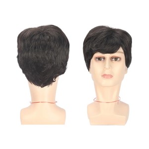 Envío rápido Toupee 1B30 para hombres, pieza de cabello humano Natural con cierre de Base de seda, inyección de PU, piel fina, precio razonable - Product Image 3